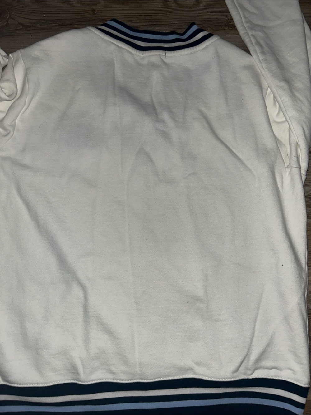 Polo by Ralph Lauren White V-Neck Pullover with Navy & Light Blue Trim - Picture 10 of 11